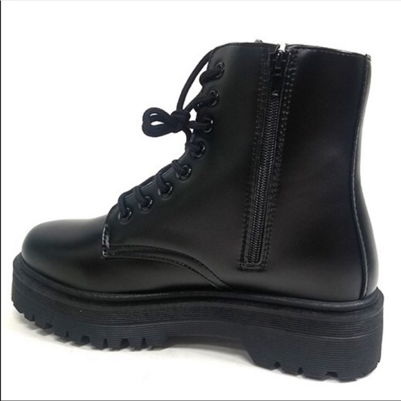 Fall Doll Black Platform Combat Boots - Picture 8 of 9